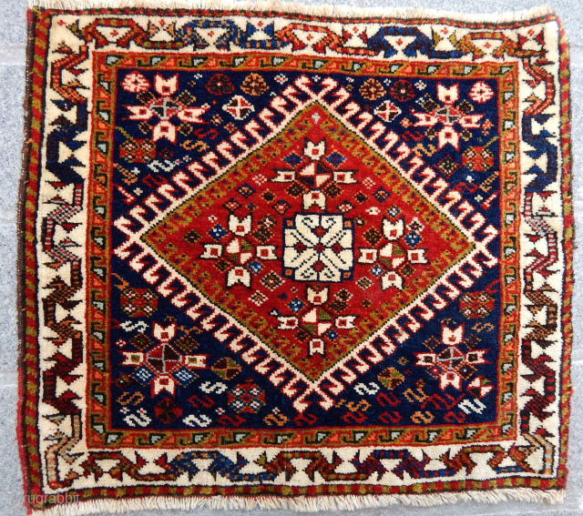 Antique Qashqaii Rug Bag Face                            