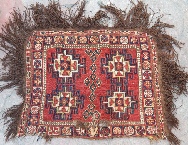 Antique Kırgız Sumak Bag Face