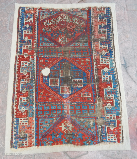 Antique West Anatolian Karakecili Rug Fragment                           