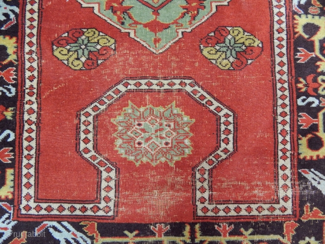 Antique West Anatolian TUDUK Ushak Rug Size.155x120cm