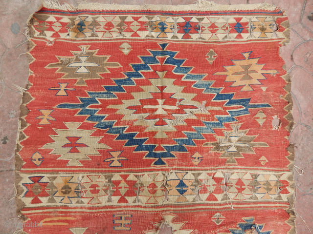 Antique Anatolian Kilim Fragment                             