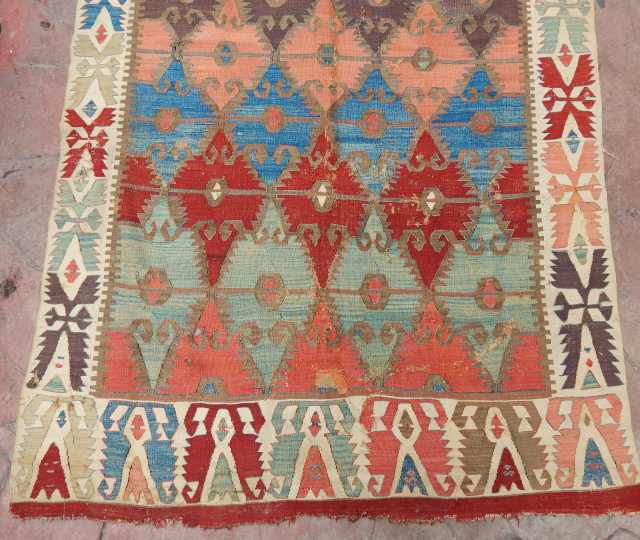 Antique Anatolian Aksaray Kilim