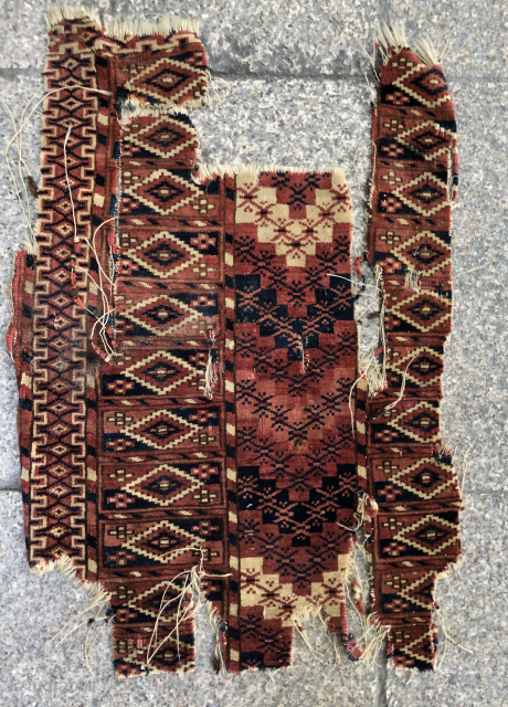 Türkmen rug fragment contact at directly rugbjk1903@gmail.com                          