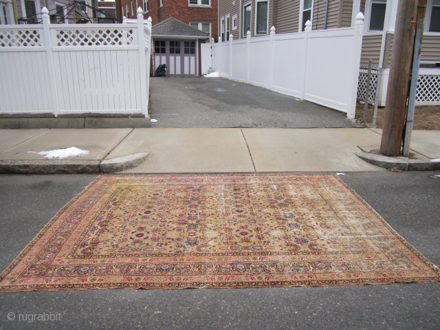 solid antique worn ravar allover design persian rug measuring 8' 10" x 10' 10"no dry rot no holes worn condition great distressed look 745 plus shipping thanks.

SOLDDDDDDDDDDDDDDDDDDDDDDDDDDDD      