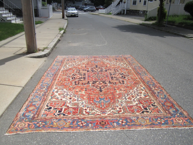 beautiful antique heriz serapi rug great colors great design and great condition 8' 1" x 10' 9" solid rug SOLDDDDDDDDDDDDDDDDDDDDDDDDDDDDDDDDDDDDDDDDDD             