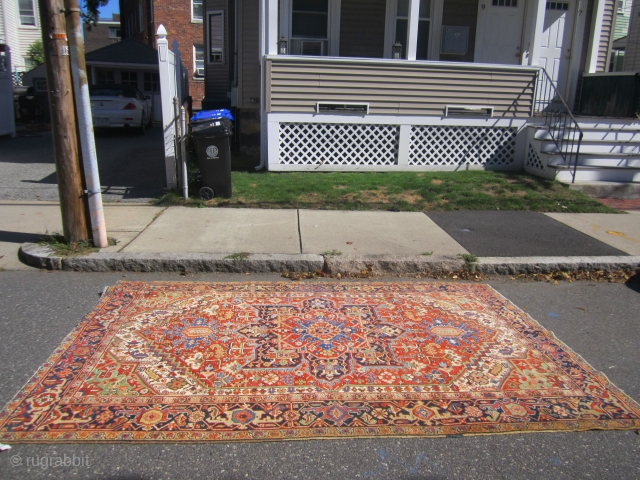 heriz rug full pile excellent condition 7' 10" x 10' 6" ready to go clean everything sells here check me out.            