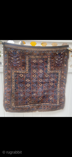 Antique Baluch 39” x 39” hood condition                          