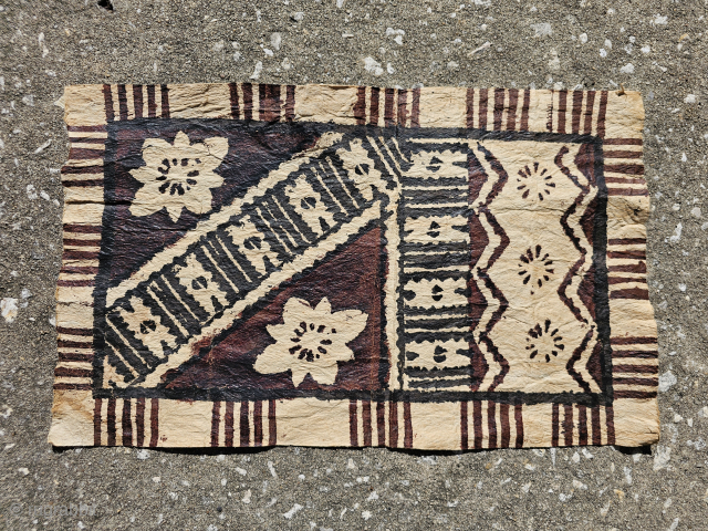 Tapa bark cloth, from the inner bark of the mulberry tree, South Pacific, Tonga / Fiji, general good used condition, $48.00 plus shipping, or pick up in my store inside Renningers Antique ...