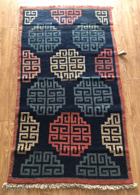 Tibetan rug, 145*82cm, colorful multiple group flowers patterns with red selvge.without any repair. very good condition.                 