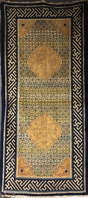 Chinese Ningxia rug, 160*72cm. about 200years old. full of bright and beautiful money coin veins.                  