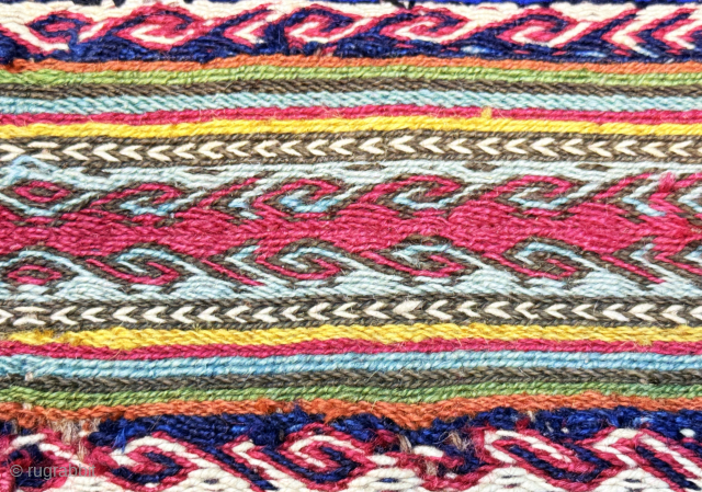 Caucasus sumac double side scissors bag. (15.5'' x 3.5'') - (''40 cm x 9 cm''). turkmansilver@gmail.com.                 