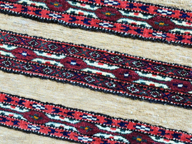 Turkmen - Yomud wool torba. Size : (39.5'' x 12'') - (''100 cm x 30 cm''). turkmansilver@gmail.com                