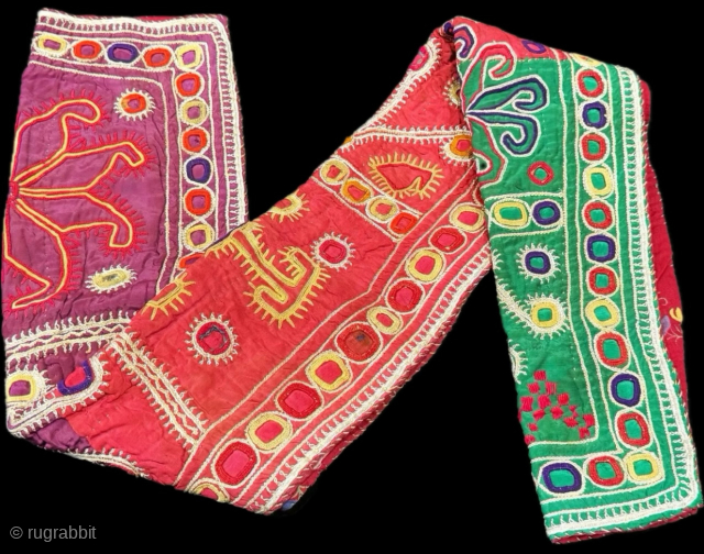 Nomadic Ethnic Afghanistan tribal silk and metallic embroidered rifle case. A great sample of for men's rifle case silk and metallic embroidered. Size - 42.5'' x 5.5'' - ''108 cm x 14  ...