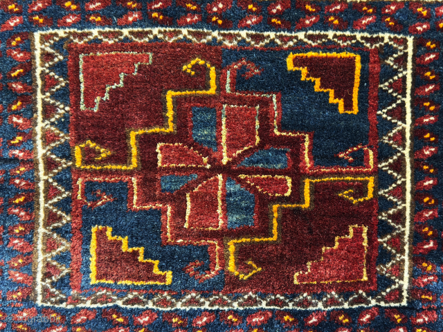 Antique Turkmen - Ersary Tribal Torba. Great condtion without any wear and in full pile 4 Gul torba. Saturated natural colors from vegetable dyes. Fairly in good condition. Size : 59'' x  ...