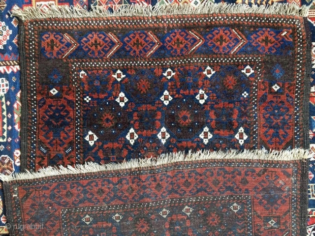 Silky Baluch with great dyes and wool! Super tribal border! 160 cm x 90 cm approx. and washed               