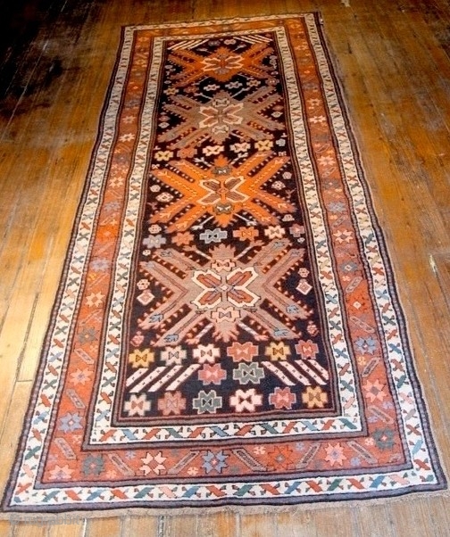 Late 19th Century Caucasian Eagle Kazak Runner – 3.3’x9.1’
Gorgeous rug, a little restoration done to the oxidized black colors otherwise untouched.  One end appears to be repaired slightly.  Pretty nice  ...