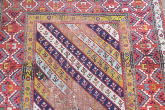 Genge Caucasian 280cm x 120cm (110" x 47"), lot of wear as in photographs.  Please ask for details. Any offers considered.           