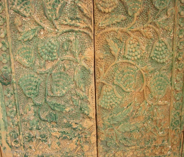  WOOD003  Wood Door, Pakistan, 19th Century or Earlier, 75" x 36.5, Central Carved Panels: 66" x 27.5"  

Never seen another pair of doors like these and I spent over  ...