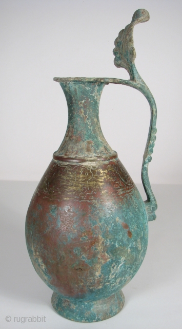  ISL 0110
Bronze Ewer
9th century
16 in x 7 in
Very rare example of early Islamic metalwork.
price on request                