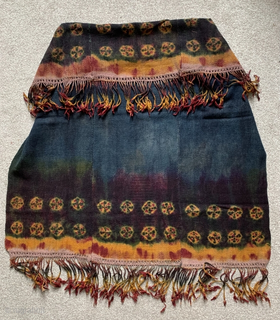here is a lovely old ladies shawl from zanskar in ladakh.  Made around the middle of the 20 c do around 70 years old it is in excellent condition and retains  ...