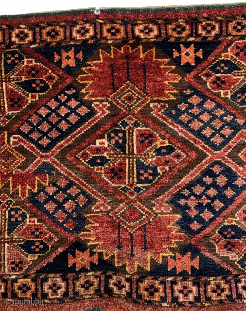Antique Ersari beshir trapping ca 1900 in very good condition size 149 x 56 cm.  No back but at this size probably never had one.  Great wool clean small details  ...