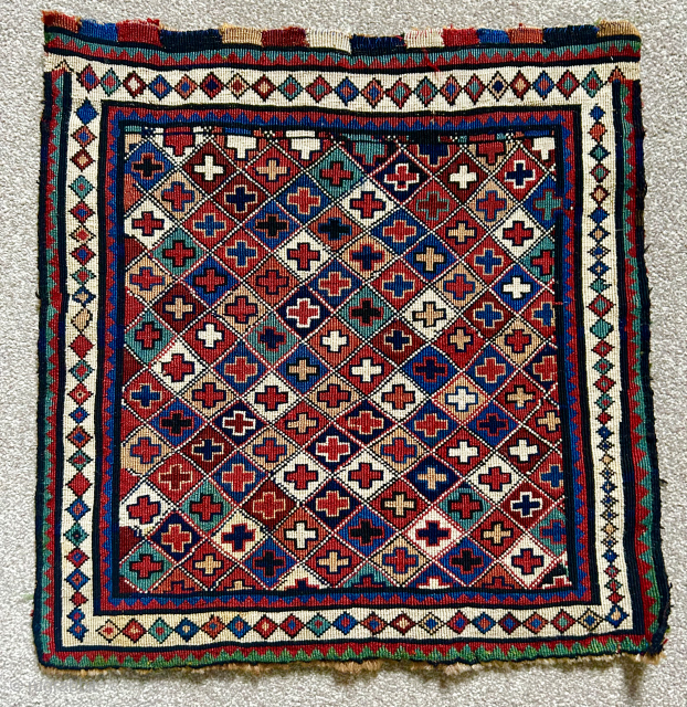 Shasavan reverse sumac bag ca 1880 all wool and natural dyes size 55 x 53 cm great condition top piece  sold thanks 

lloydandy@hotmail.com         