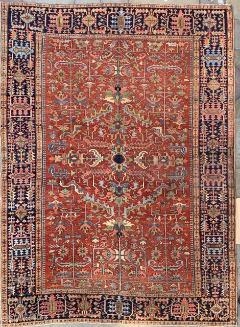 Great antique heriz carpet 374 x 277 cm excellent colours and condition as for more details                 