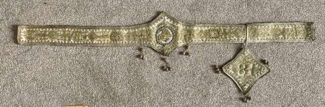 Ottoman belt and purse with Tugra silk and metal thread perfect condition please ask for more pics                