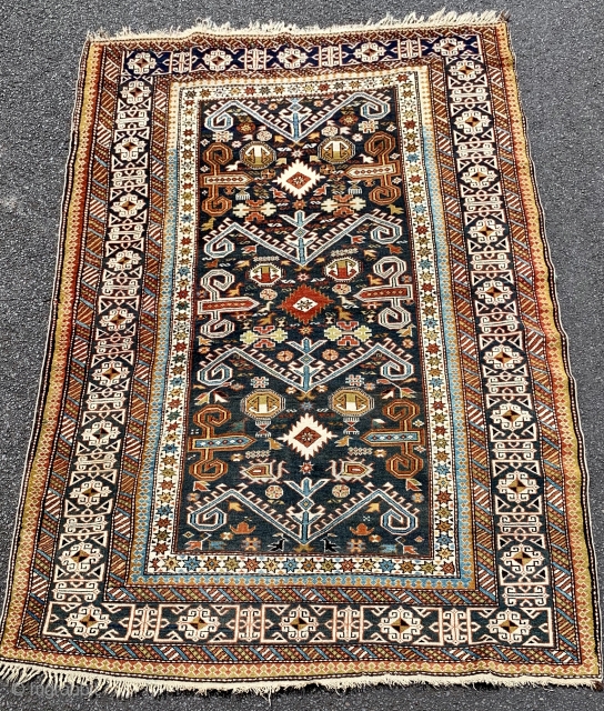 Lockdown special antique kuba/ perepedil rug ca 1920/30 size 190 x 126 cm all wool good condition no repairs half price £925 inc shipping         