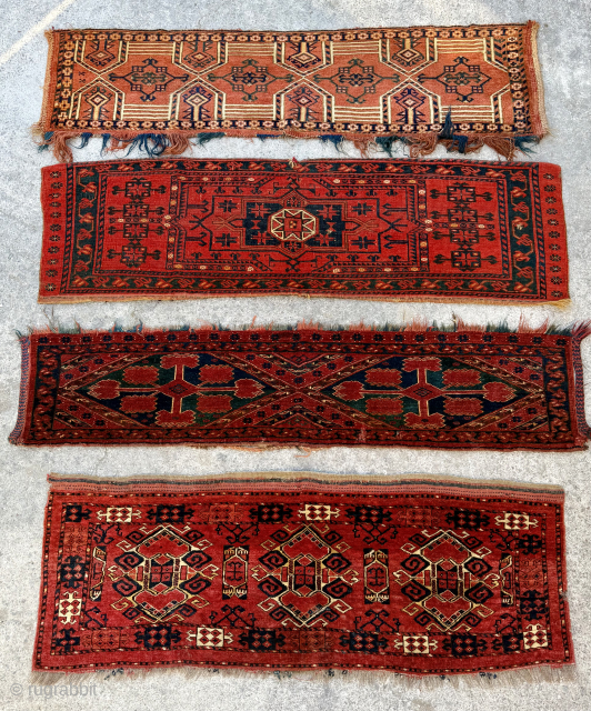 Summer clear out. 4 good antique Ersari/ beshir Turkmen trappings $600 each. Ask for more details