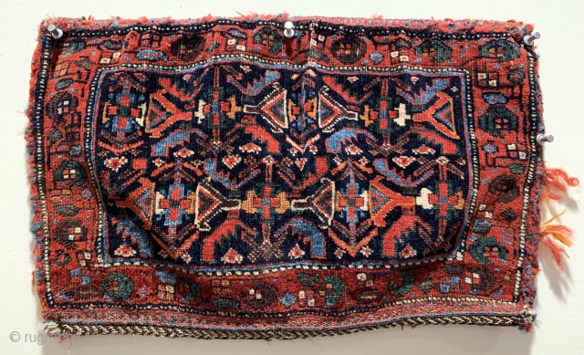 Very fine antique Afshar bag with jewel like colours ca 1880.     Just been hand washed. As good as they come         