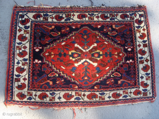 A mighty fine Afshar Bagface. Great quality, color, design, and weave. 20 by 29 inches.                  