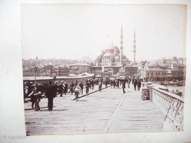 Photographs of Constantinople;SOLD A wonderfully evocative collection of nine 19th cent. albumen photographs of Constantinople taken by Sebah and Joailler photographers to the Sultan. In an original but disbound album, each image  ...