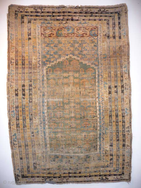 Ancient , venerable, mellow, 18th cent. Kula prayer rug.SOLD                        