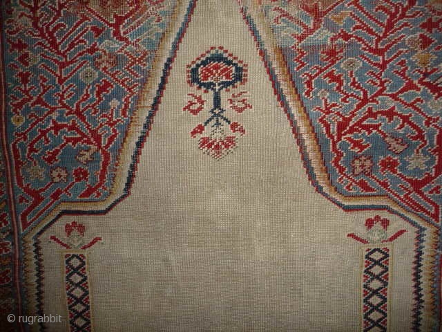 White ground Transylvanian prayer rug, circa 1750.                          