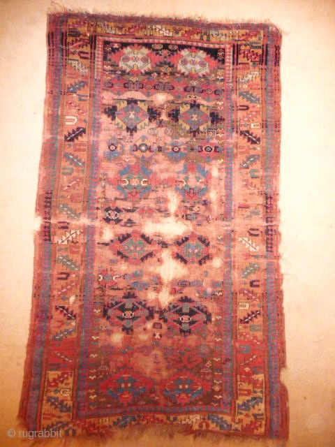 Gorgeous ancient Kurdish rug, 7ft3ins. x 4ft3ins.                          