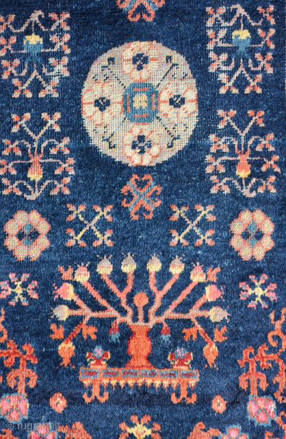 Rare small Khotan runner with beautiful elements, end 19th century, size is 202 x 66 cm                 