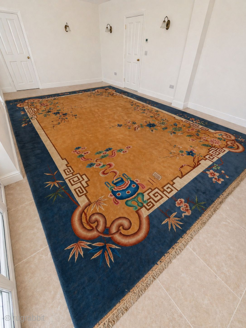 Very Large Antique Chinese Artdeco, Size is 19' x 12'9" ft . 580 x 392 cm. 
Email : theantiquedecor@hotmail.com TEL : +44 7985418910          