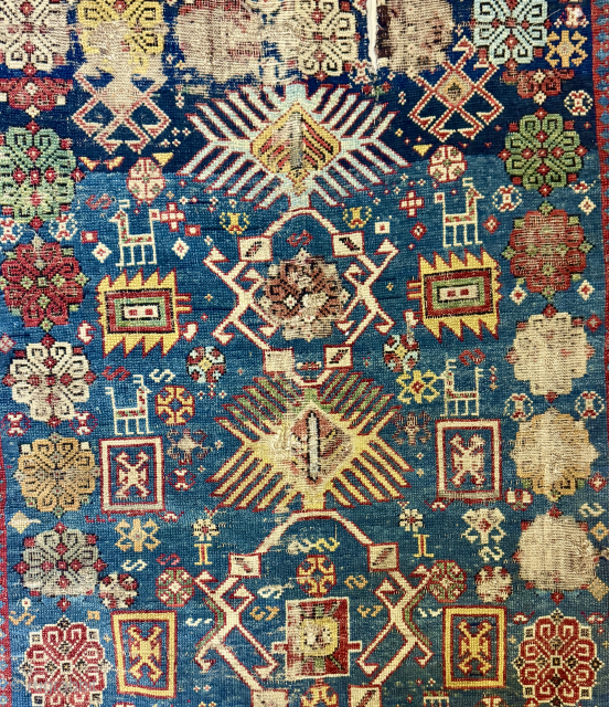 Antique Shirvan rug, size is 160 × 122 cm. Still alive. Backed with protection. Quick sale £275 + shipping