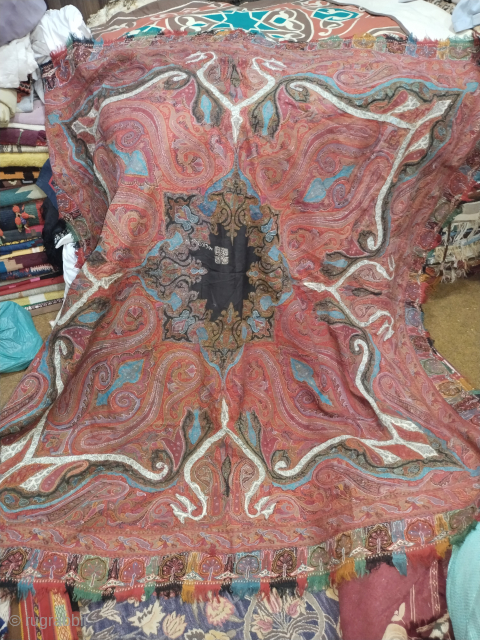 Antique Kashmir Kani handwoven tablecloth and shawl bright colors and excellent condition 

Contact us for complete details 

aamirkhanswati023@yahoo.com               