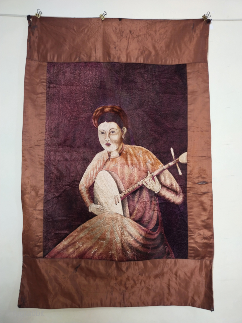 Vintage Chinese silk embroidered panel 
For more information kindly contact us
aamirkhanswati023@yahoo.com                      