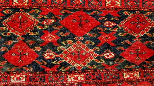 A 19th Century Beshir Torba 
Size 98.5 x 41 cm

A naively drawn mid to late 19th century Beshir Torba in fair to good condition. Selvedges are mostly intact but as the photos  ...