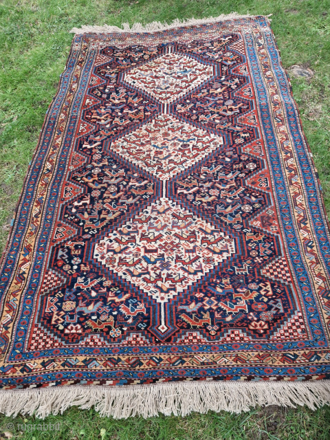 SHIRAZ RUGS 1900 CA.SIZE 197×127 CM.South West Persia ,Fars .bodandaler@gmail.com                       