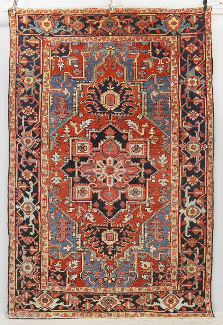 Heriz size 6'4" x 9'4". Beautiful colours and spacing.