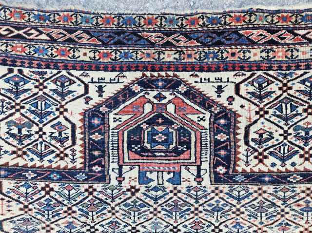 Shirvan prayer rug, dated 1902. Size 4'10" x 3'10". Contact: arashjan5@hotmail.com                      