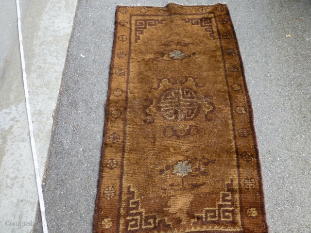 Mongolian rug, 150 x 80 cm / 5' x 2'8".                       