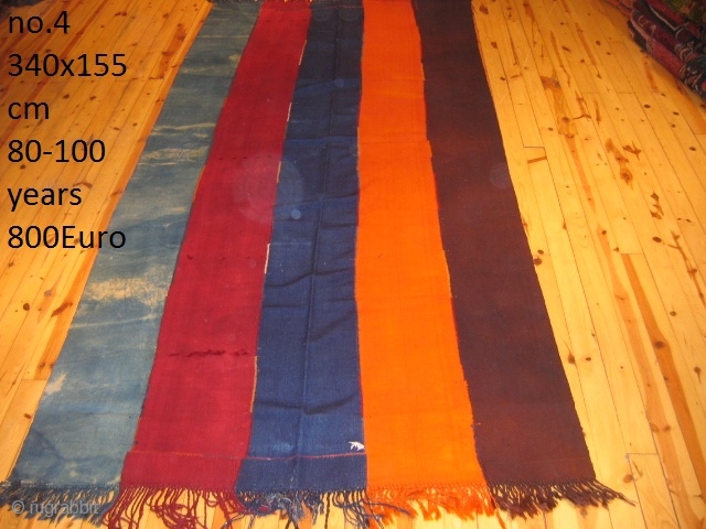 Old Anatolian Kilim Circa.1920-1930
poor wool,naturel dyed  size is 340x155cm                       