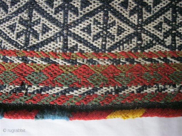 Qashqai spindle bag 40X26 cms.


Qashqai complete spindle bag-circa 1900 40X26 cms. 

warp faced tablet weave- tiny repair.

                