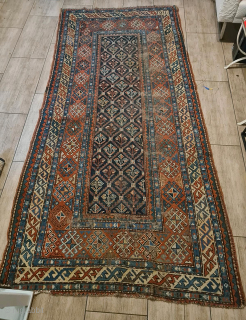 Antique caucasian kazak, date. 1816, 260x120cm, wool on wool                        