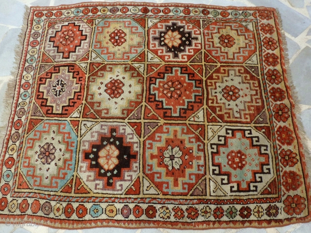 Konia circa 1880. 139 X 120 cm. full pile, miss the both end of kilim.                  